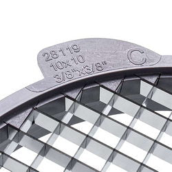 Dicing kit 10x10x10mm Robot Coupe 28112 Lattice D=205mm Slicer D=190mm
