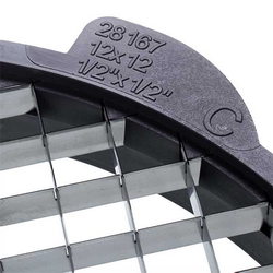 Dicing kit 12x12x12mm Robot Coupe 28197 Lattice D=205mm Slicer D=190mm