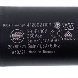 Starting capacitor Robot Coupe 600018 DUCATI 59uF 250V 68.5x36.5mm (4 contacts)