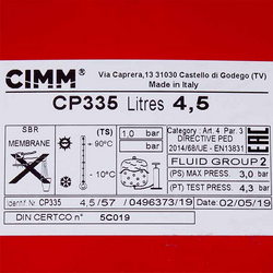 Expanding tank 4.5 l 1/4&amp;apos&amp;apos for gas boiler Termet 900500000