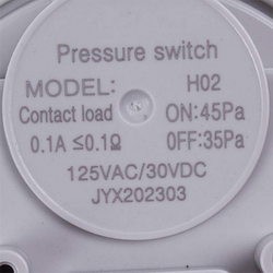 Pressure relay (pressostat) 45/35 Pa for gas boiler Fondital/Nova Florida 6PRESSOS03