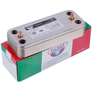 Zilmet plate heat exchanger (12 plates) for gas boiler Ariston BS/Clas/Genus/Egis Plus 17B1901244