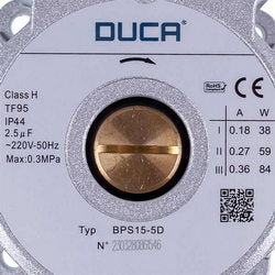 Circulation pump Duca BPS15-5D 84 W for gas boiler