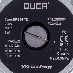 Circulation pump Duca BPS15-7D 130 W (turnaround) for gas boiler
