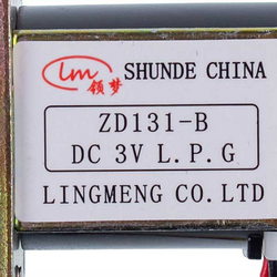 Solenoid valve 3 V DC for Chinese gas water heater Roda, Amina, Dion