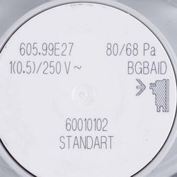 Pressure relay (pressostat) Huba Control 80/68 Pa for gas boiler 0020041905