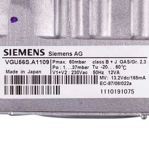 Газовий клапан Siemens VGU56.A1109 для газового котла Fondital, Nova Florida 6VALVGAS06