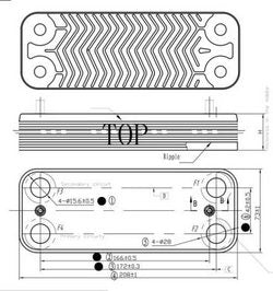 Heat exchanger plates (12 plates) for gas boiler 6SCAMPIA07