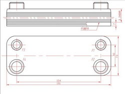 Plate heat exchanger (14 plates) for gas boiler Solly Comfort 4700900002