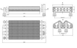 Bithermal heat exchanger for gas boiler Baxi/Sime 6174232
