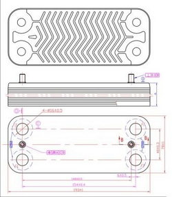 Heat exchanger plates (14 plates) for gas boiler 6SCAMPIA01