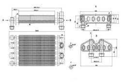 Bithermal heat exchanger for gas boiler Ariston TX/T2 998619