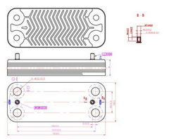 Heat exchanger plates (18 plates) for gas boiler 17B1901800