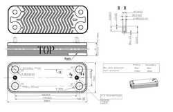 Plate heat exchanger (14 plates) for gas boiler Fondital/Nova Florida 6SCAMPIA08