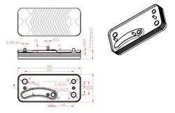 Plate heat exchanger (18 plates) for gas boiler Sime 6281535