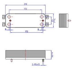 Heat exchanger plates (12 plates) for gas boiler 17B2071213
