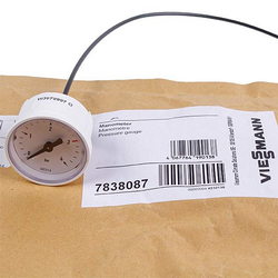 Pressure gauge 0-4 bar for gas condensing boiler Viessmann WB1C 7838087