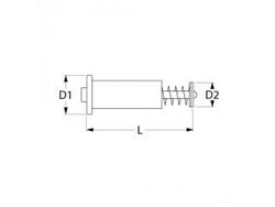Magnetic insert for gas valve D=15.4/11mm L=39mm gas stove 101060