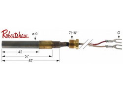Термоелемент ROBERTSHAW 7/16" термопара для газового обладнання Angelo-Po, Bertos, Lainox, Bartscher, Zanussi