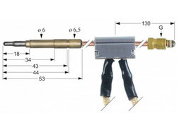 Термоелемент М9х1 термопара для газового обладнання Baron, Bertos, Cookmax, Mareno, Modular, Olis