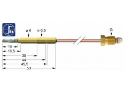 Термоелемент M9x1 термопара для газового обладнання Angelo-Po, Bertos, SIT