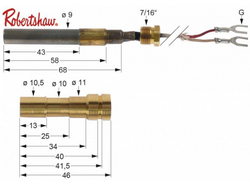 Термоелемент PG9 термопара для газового обладнання Robertshaw