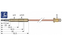 Термоелемент M8x1 термопара для газового обладнання Angelo-Po, Bertos, SIT