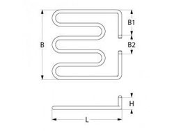 Bottom heater for Roller Grill Majestic, Savoye series 1200W, 230V. D02095