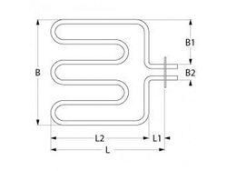 Heat for frying pan, Dexion oven, MBM E6, G6 series 1500W, 220V, flange 100x22mm