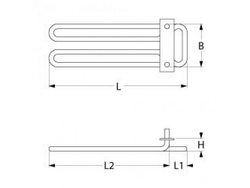 Heat for oven, grill, frying pan Zanussi, Electrolux 1500W, 400V, flange 162x18mm