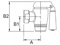 Drain tap for cooking boiler AG 2" IG