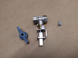 Ball valve for bain-marie, pasta cooker Electrolux, Zanussi, Alpeninox connection 3/8" to 3/8"
