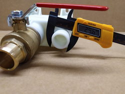 Drain tap, ball valve for Zanussi pasta cooker, 1" connection to nipple