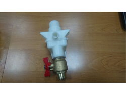 Drain tap, ball valve for Zanussi pasta cooker, 1" connection to nipple