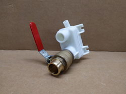 Drain tap, ball valve for Zanussi pasta cooker, 1" connection to nipple