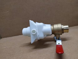 Drain tap, ball valve for Zanussi pasta cooker, 1" connection to nipple