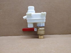 Drain tap, ball valve for Zanussi pasta cooker, 1" connection to nipple