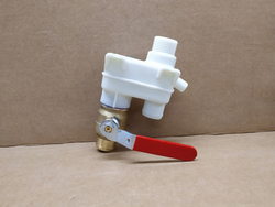 Drain tap, ball valve for Zanussi pasta cooker, 1" connection to nipple