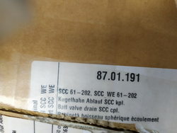 Shower valve 87.01.191, 56.00.618 ball valve for combi steamers Fagor, Rational, Metos, Alba, Gisi special connection.