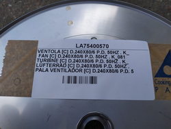 Impeller fan turbine for combi steamer Lainox KME, KMG series ø240mm