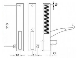Door hinge Electrolux, Gierre, Mareno, MBM 700013 l_va