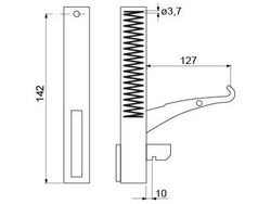Door hinges for convection oven Bartscher, Unox XF090 series, CR065