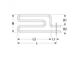 Ten for combi steamer Fagor 416018 1000W 230V flange 80x20mm