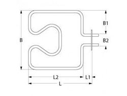 Heat for combi oven, fryer Electrolux, Juno, Zanussi 418078 1000W 230V flange 80x16mm