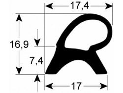 Ущільнення дверей резинка для пароконвектомата Electrolux, Juno, Zanussi FCF, FCV, AFCV 10рівн.серії, 640x720мм
