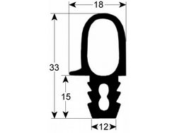 Ущільнення дверей резинка для пароконвектомата Eloma, Falcon, Palux, Rosinox 490x520мм