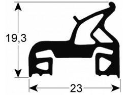 Уплотнитель двери резинка для пароконвектомата Electrolux, Zanussi CS 20ур.серии, 450x1490мм