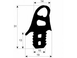 Ущільнення дверей резинка для пароконвектомата Wiesheu-Wiwa відрізний 1м.п