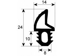 Ущільнення дверей резинка для пароконвектомата Piron, Apach