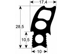 Ущільнення дверей резинка для пароконвектомата Rational CM, SCC, WE 10рівн.серії, 470x760мм